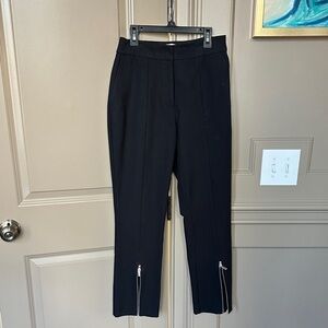 Derek Lam 10 Crosby Black pants Zipper Details sz 2